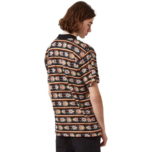 Obey Bugs Jacquard knit Polo Shirt Black MultiSeason Men’s M colorful preppy - Picture 3 of 10